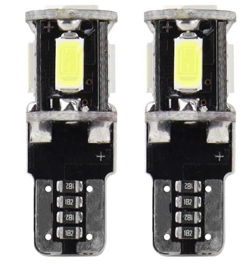 LED žiarovky CANBUS 5SMD 5730 T10 (W5W) White (01628)