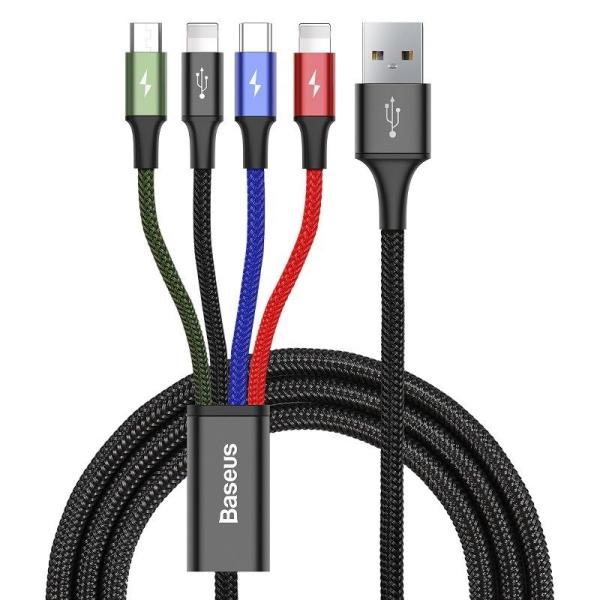 USB Kábel 4v1 čierny (BAS27848)