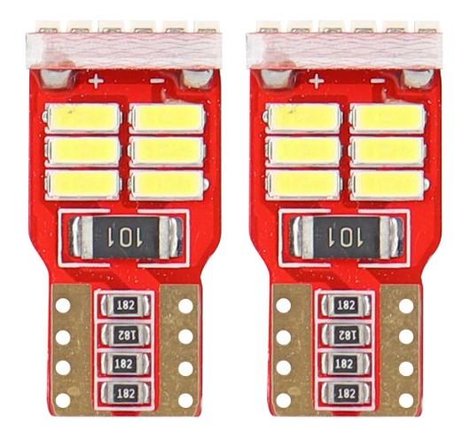 LED žiarovky CANBUS 18SMD 4014 T10e (W5W) White 12V (01286)